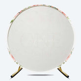 Aperturee Aperturee Miss Onederful Pink Floral Round Birthday Backdrop